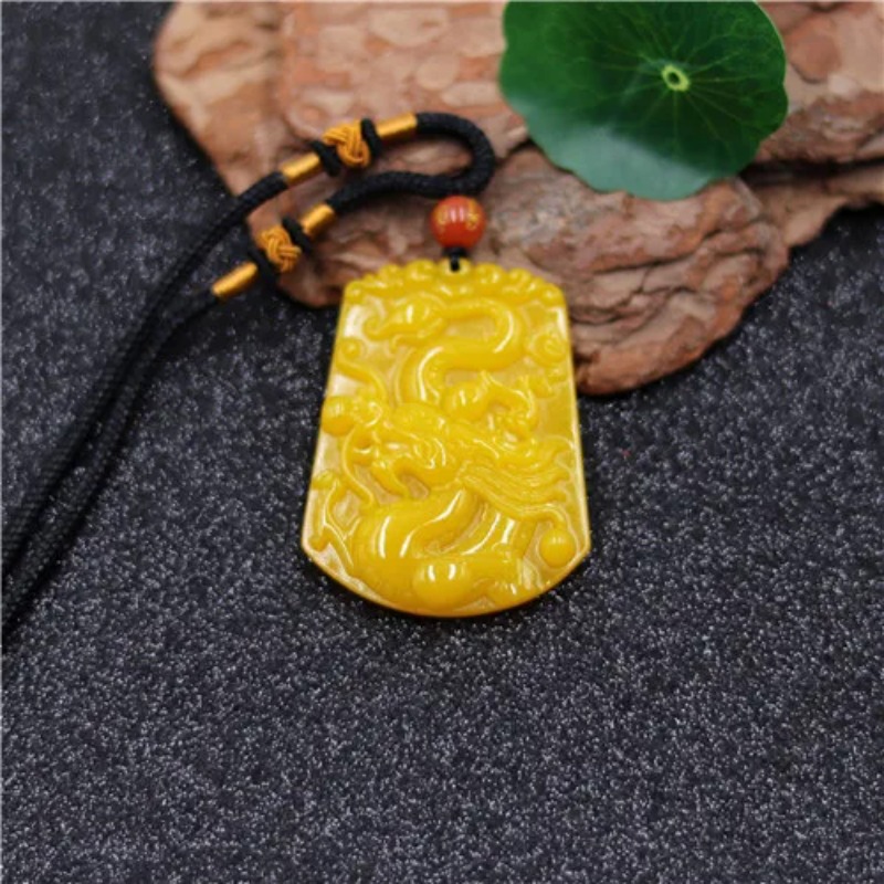 Men Accessories Wholesale - Оптовая продажа, китайский желтый Нефритовый дракон,