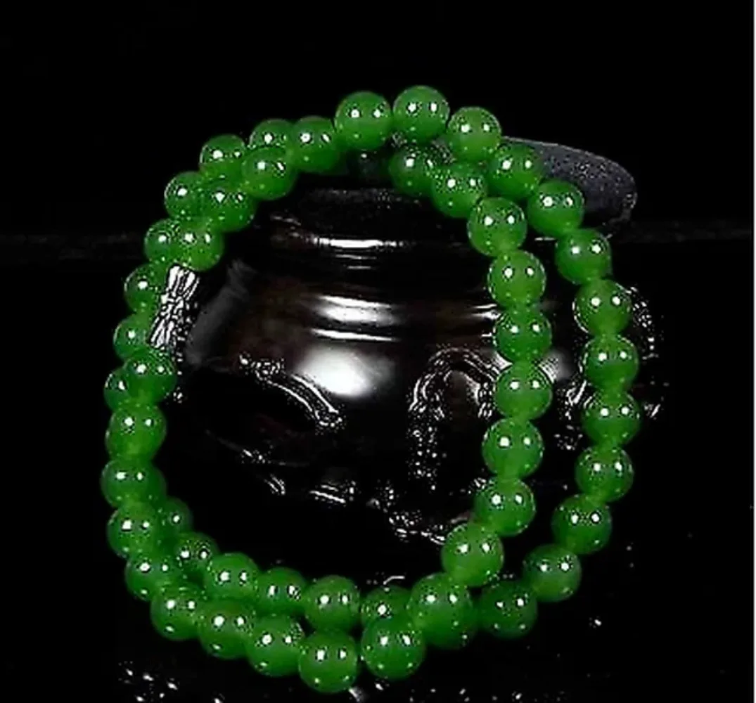 Men Accessories For Gift - Натуральные зеленые бусины, ожерелье, китайский жадеит,
