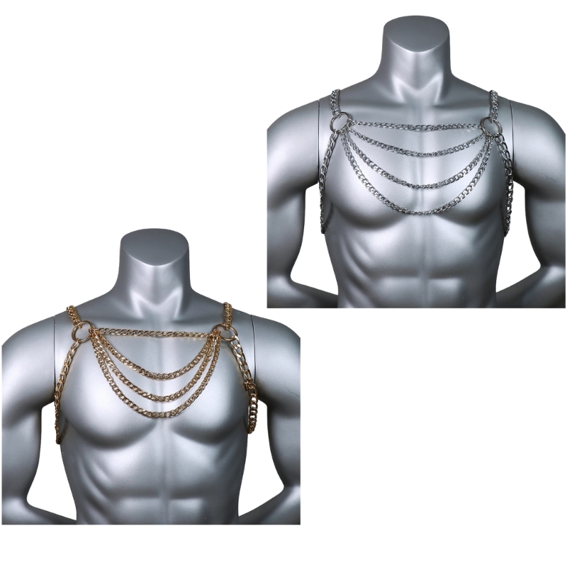 Mens Accessories Style - Мужская сексуальная металлическая цепочка на грудь,