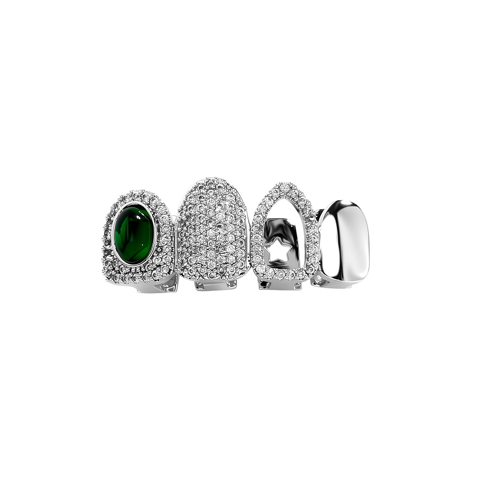 Хип-хоп-набор гриллз с зеленым – обзор и цена Men Accessories Wholesale